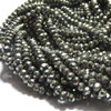 5x14 inches- AAAAA Luster - PYRITE - Micro Faceted Rondelles -BEADS So Unusual - stunning quality and super parky size 3- 3.5 mm